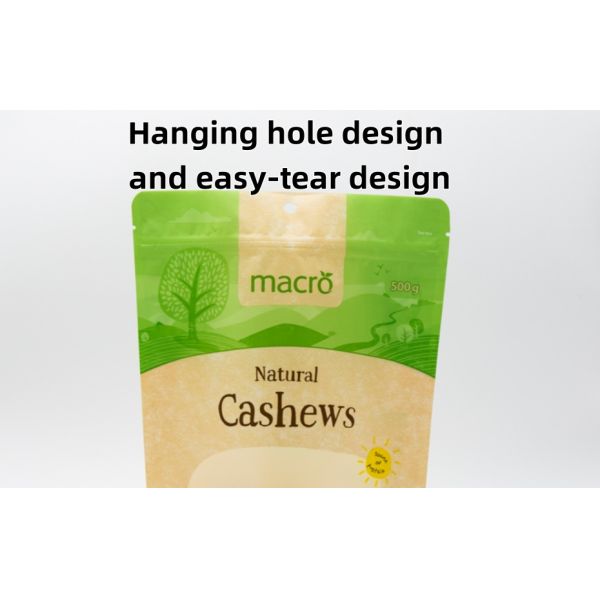 Bolsas Zip-Lock de pie para envasado de alimentos secos con ventanas transparentes y materiales de grado alimenticio. Descuentos en pedidos al por mayor.