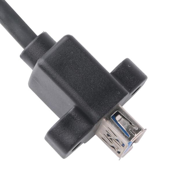 Black Oem / Odm Usb 3.0 Extension Cable Iso9001 Certification