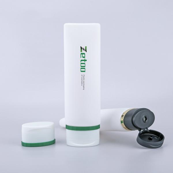 PE Sunscreen Tube Packaging Customized Refillable Cosmetic Tubes White With Flip Top Cap