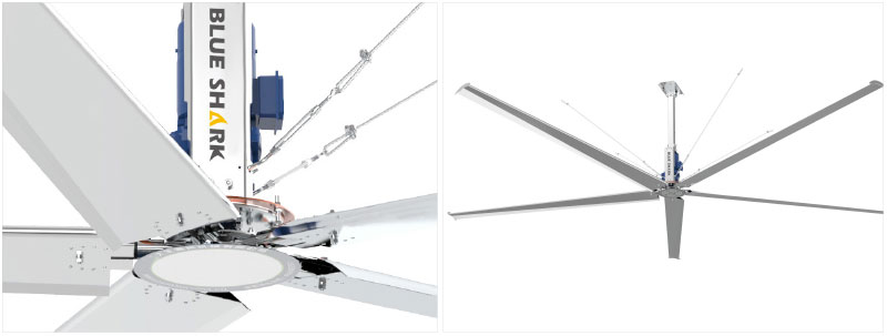 Крупные промышленные потолочные вентиляторы HVLS для заводских больших мастерских вентиляторов