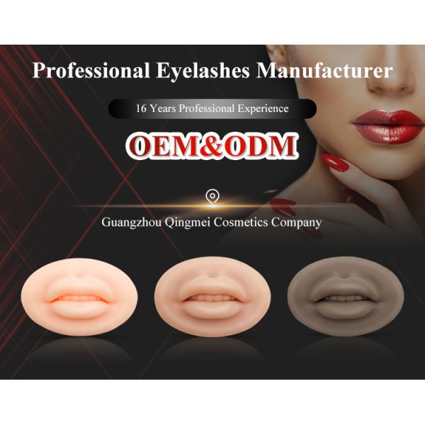 симуляция нежности кожи 7.8cm*5.1cm практики татуировки макияжа губы силикона 3D постоянная