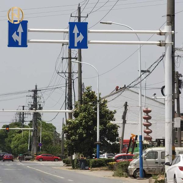Hot Dip Galvanized 8M RAL Color Q235 Road Sign Pole