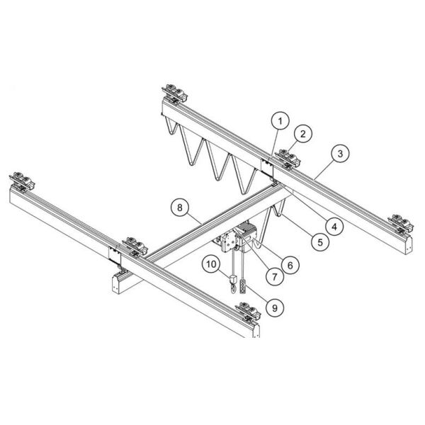 Overhead Crane Accessorie Aluminum Section Kbk Rail Light Crane System Overhead Workstation Aluminium Crane System KBK