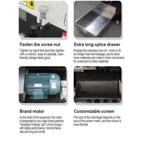 620 kg Weight Plastic Shredder/ Crusher Machine for Plastic in Wooden Case Packaging
