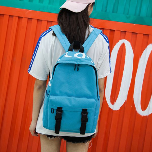 The 2018 new fashionable women's canvas double shoulder bag female Korean version joker trend backpack