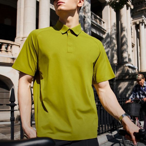 Customizable Sporty Blank Men's Solid Mint Knitted Short-Sleeve Shirt Quick Dry Breathable New Arrival Spring/Summer 2026