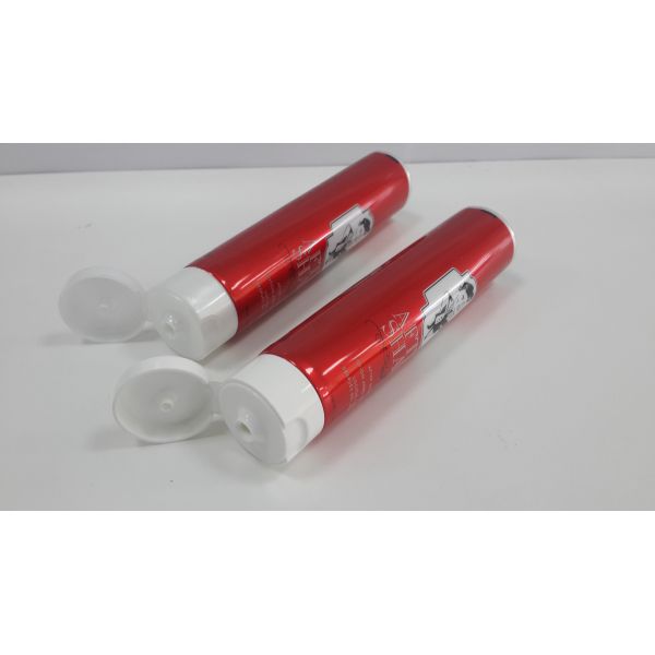 Tubo de empaquetado cosmético con la impresión flexible, tornillo del papel de aluminio en el casquillo