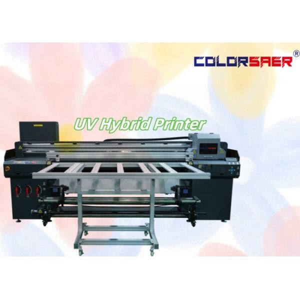 Small Business UV Inkjet Printer Flatbed With Roll To Roll UV Hybrid Printer For Different Materials