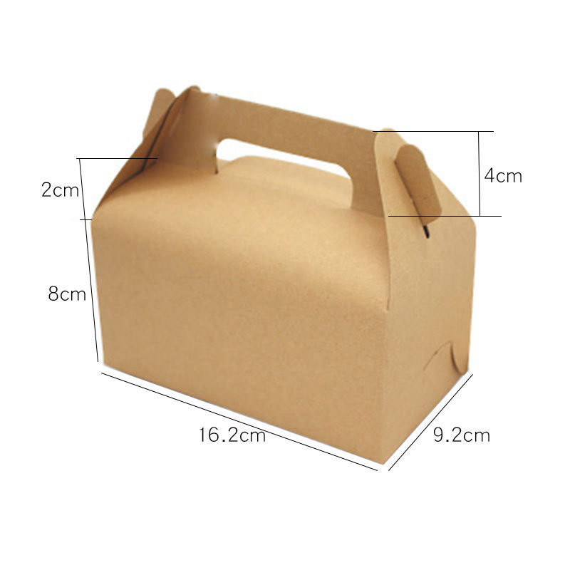 Customized Logo Food Grade Cake Cookie Paper Box with Handle Boxes and Shipping Cost
