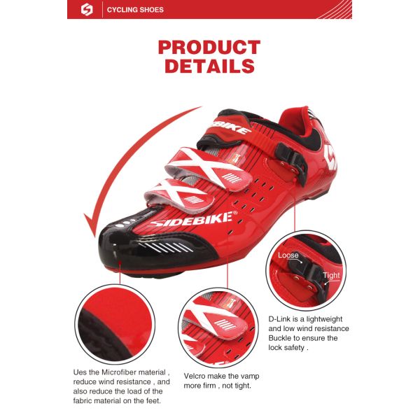 Многофункциональные ботинки велосипеда гонок дороги, черный велосипед дороги обувают влагонепроницаемое