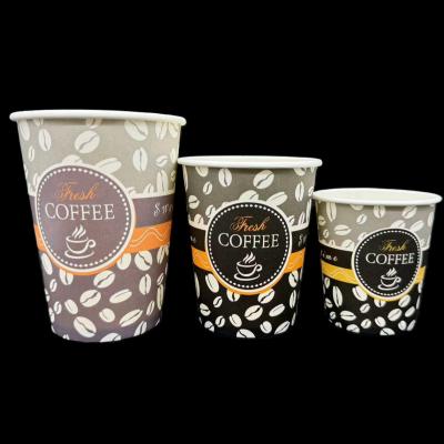 6oz 8oz 12oz Eco-friendly Single Layer Paper Cup Resistente à água e não tóxico para bebidas quentes e frias