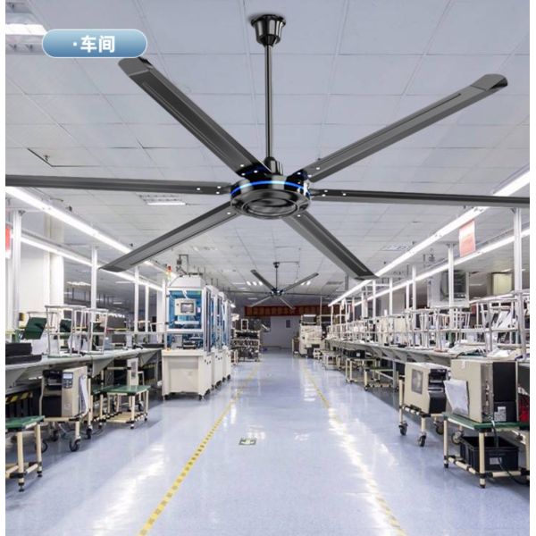 Industrial 80 100 120-Inch Aluminum DC Motor Ceiling Fan with 6 Blades Remote Control