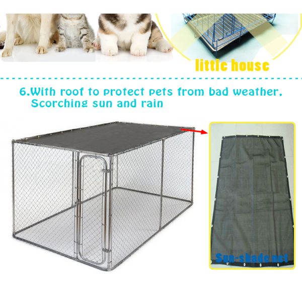 Large outdoor galvanized cheap chain link dog kennel 7.5x13x6ft(2.3x4x1.8m) 2.3mm wire diameter