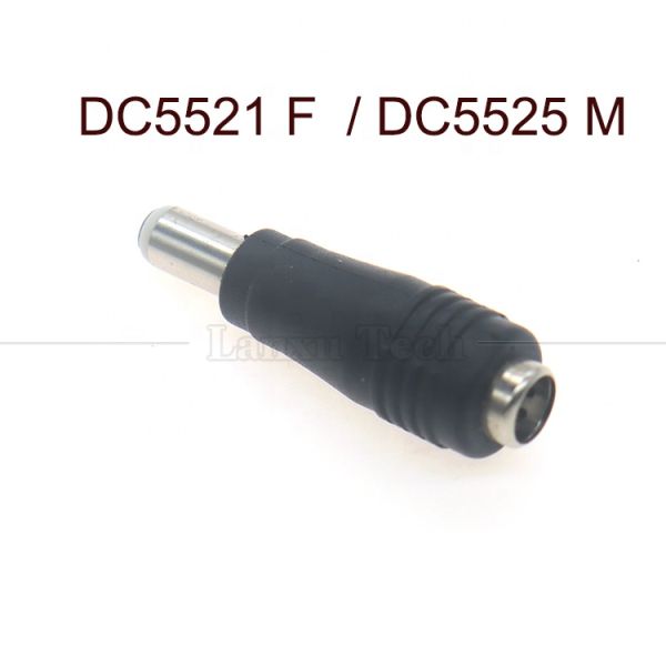 5.5x2.1mm Female to 5.5x2.5mm Plug Male DC Power Barrel Jack Connector Converter Adapter