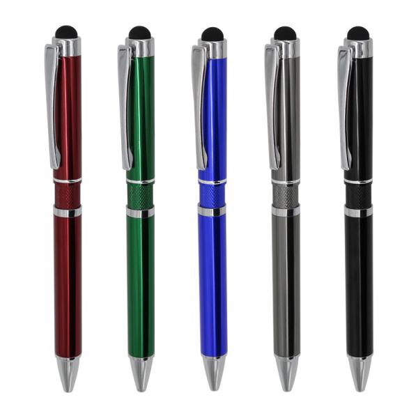 Business Office 2 in 1 Touch Screen Ballpoint Pen Stylus Pen With Laser Engraving Logo