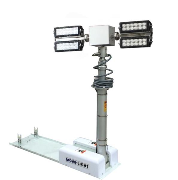 4x120W LED mounted vehicle roof mount telescopic mast night scan light tower