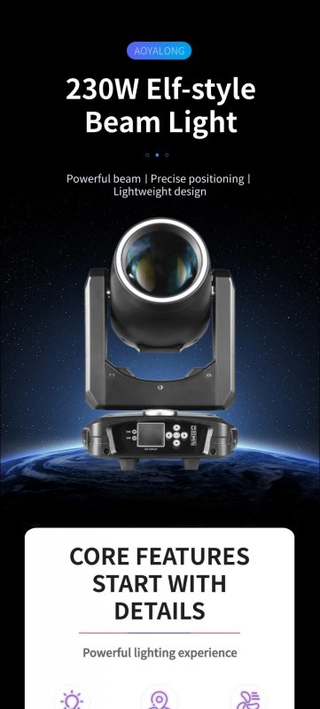 Beam 230W Factory Wholesale Cheap Price Auxiliary Light Aperture Shaking Head Beam Light Moving Head Light with Ring