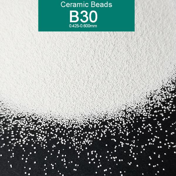 0.600mm B30 Ceramic Abrasive Blasting Media For Glass Bottles Molds Cleaning