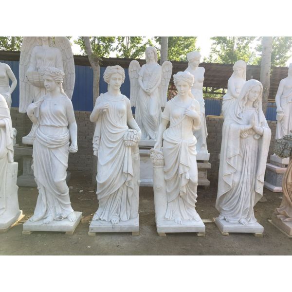 Indoor grace lady marble sculptures park marble stone statues ,China stone carving Sculpture supplier