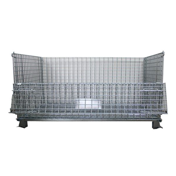 L1000mm Wire Mesh Container , Foldable Wire Mesh Pallet Cages