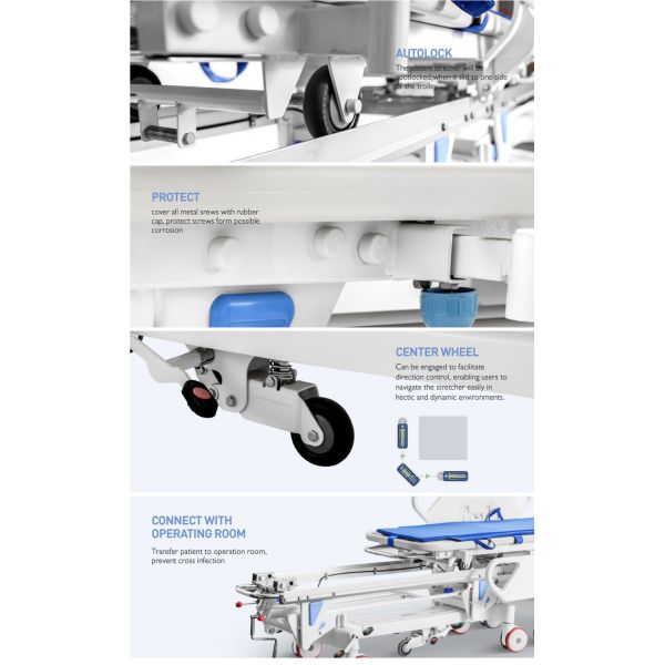 China Factory High Quality Hospital Operating Room Connecting Trolley