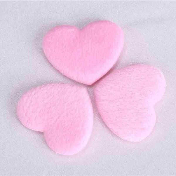 Multi-Color Short Plush Heart Applique Crafts For Wedding Invitation Card  Gift Decoration