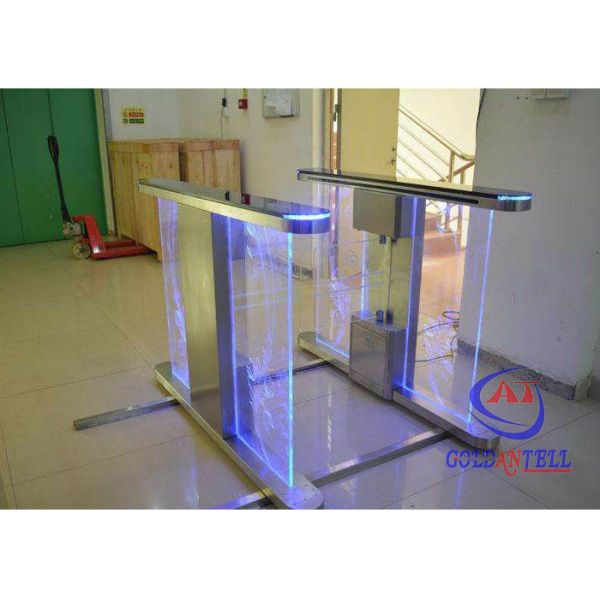 SS304 Card Dispenser Remote Control 0.2s Swing Barrier Gate