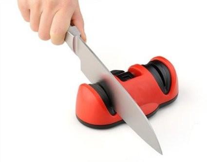Tear Resistance Plastic Vegetable Cutter Kitchen Knife Sharpener With Suction Pad