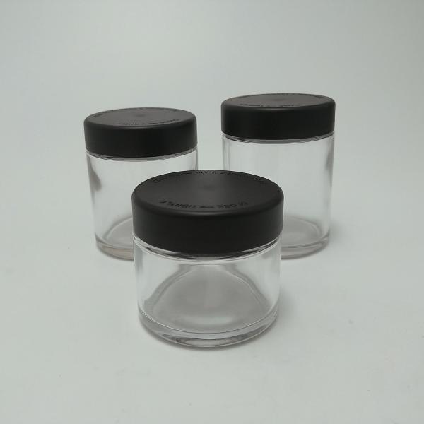 las flores de cristal del tarro CBD de los envases 3oz de las flores claras a prueba de niños del cáñamo sacuden