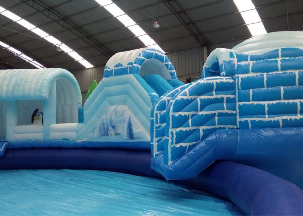 Fun Inflatable Amusement Park Giant Ice World Antarctic Penguin Water Amusement Park