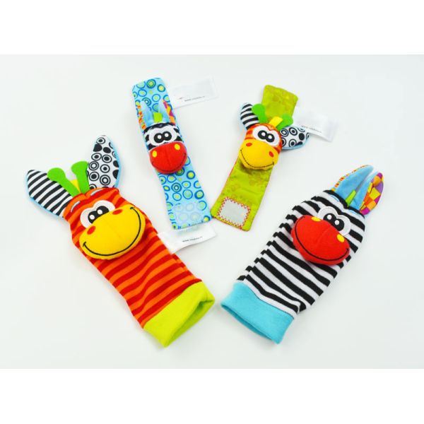 Polyester Children'S Cotton Socks Wrist Chew Toy Soft Rattle Childrens Fluffy Christmas Socks