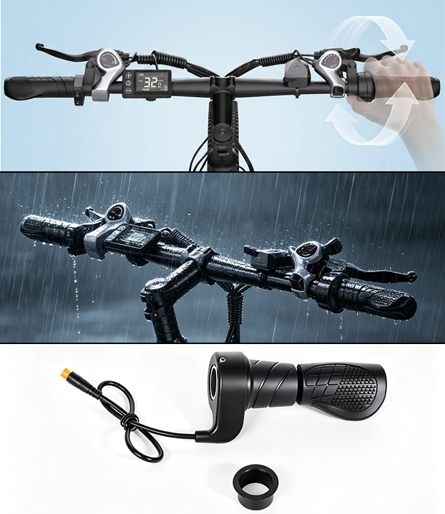 Ebike Half Twist Throttle Grip For Duotts C29 Electric Bicycle Speed Control Throttle Handle