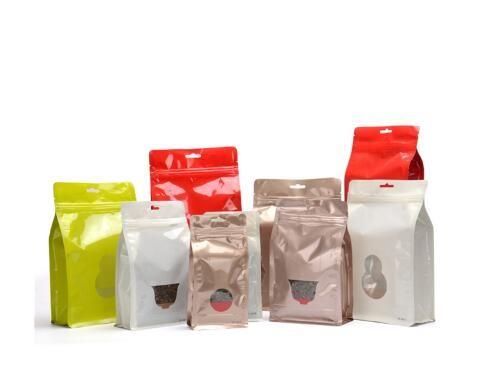 Transparent aluminum foil zipper stand up pouch/plastic packaging ziper bags with window