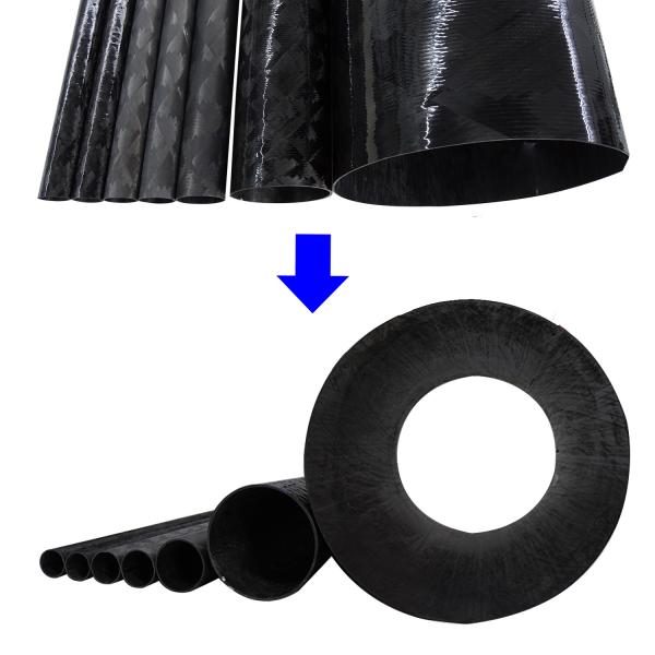 Tubos de epoxi de material híbrido pré-preg contínuo redondo de 15 mm para produção de equipamentos de golfe