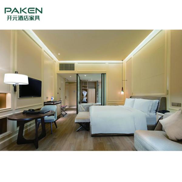 Fashionable Five Star Hotel Bedroom Furniture Set , Luxury Upholstery Bedroom Suite Furniture