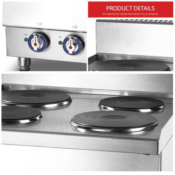 No Pollution 9.2kw 600mm Commercial Cooking Equipment