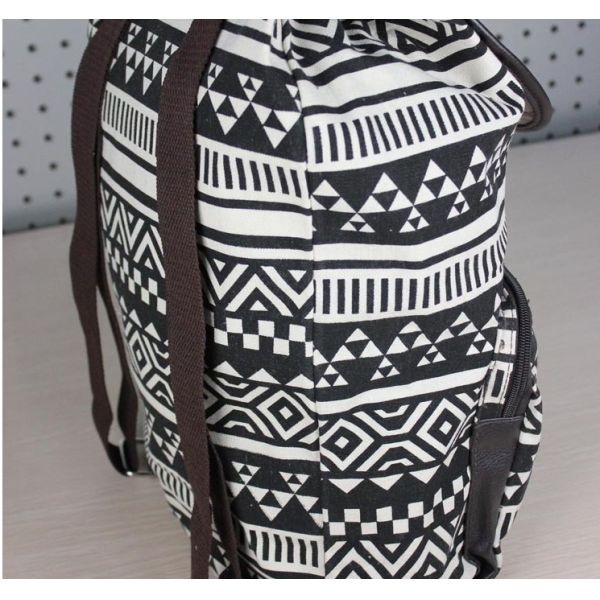 European and American cloth national wind shoulders rucksack diamond owl pattern leisure travel
