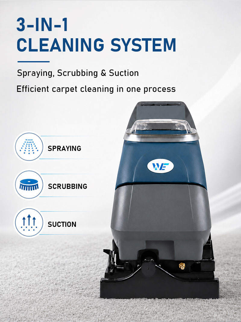 Sell Well 220V Electric Carpet Cleaner 380mm Wide Efficient Clean Remove Dirt Cold Water Cleaning Machine