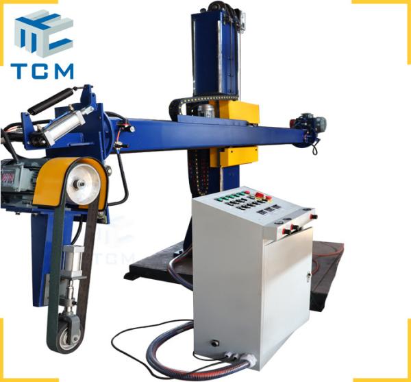 2 In 1 Automatic Polishing Machine For Steel Cylinder Tank Cap Surface Grinding Buffing