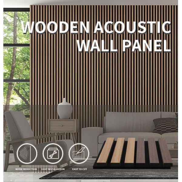 Custom Acoustic Wood Panel Wall 1220x2440mm Black MDF Polyester