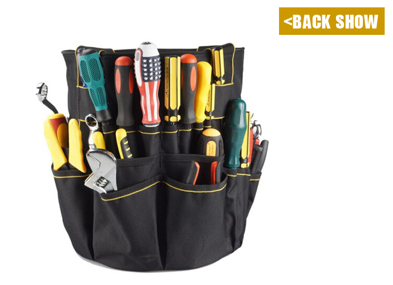 Waterproof Double Oxford Soft Handle Bucket Bag Tools Barrel Bag Tool Bucket Truck