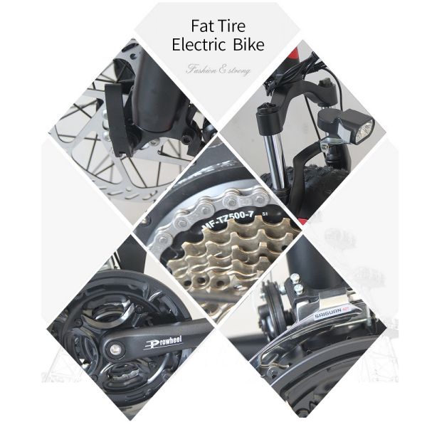 EU Quality 26x4.0 inch Fat Tire Folding E-Bike 1000W Motor 13AH Lithium Battery 21-Speed Electric Bike Drop Shipping Available