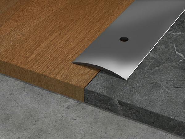 T Shaped Buckles Decorative Aluminium Angle Strip 10mm Floor Curved Cover Strip