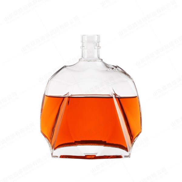 700ml Collar Material Glass Tequila Rum Whisky Liquor Spirit Glass Bottle