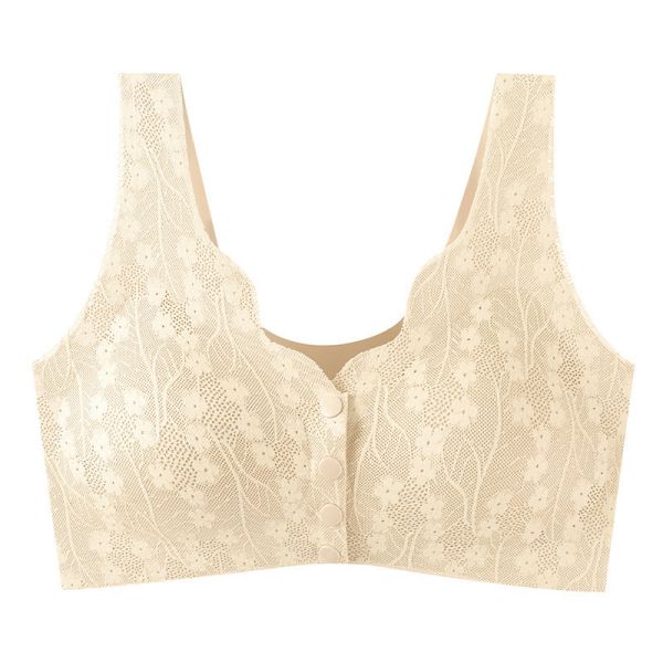 2025 New Arrival Front Closure Bra for Women Lace Seamless Women Sporty Wire Free Middle Age Ladies Women Bra