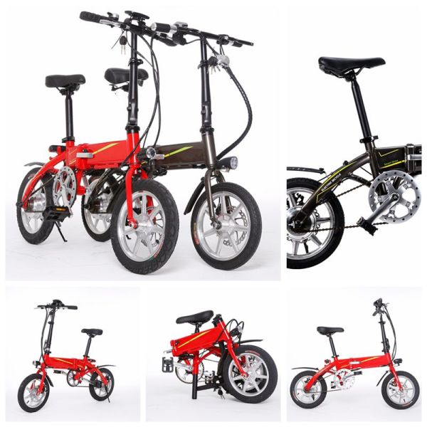 Light 36V 7.8ah Lithium Battery 14 Inch 2 Wheel Electric Bike14 inch Foldable Electric Scooter