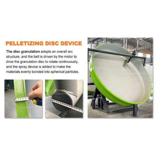 Бентонитный дисковый котёнок смешанный удобрение гранулятор 15кВт 10т/ч Мощность