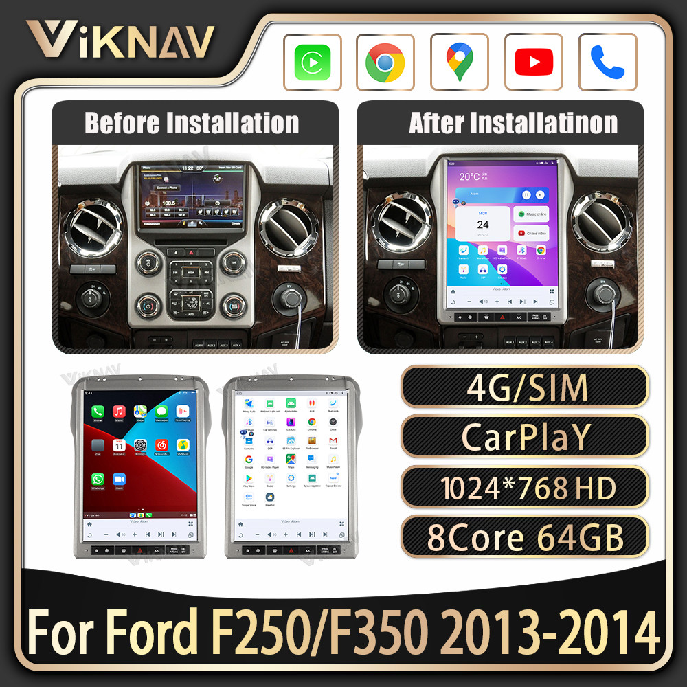 12.1'' Touch Screen 8core Android 13 Car Dvd Player Для автомобиля Ford F250/F350 2013-2014