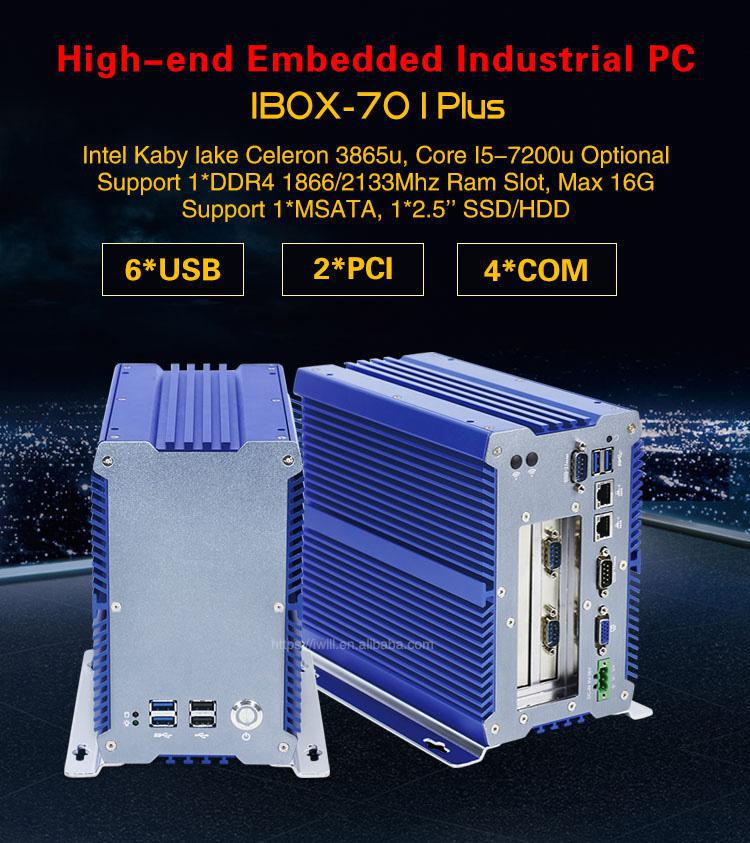 Intel Core I5 7200U Mini PCIe Industrial Mini PC без вентилятора IBOX-701Plus