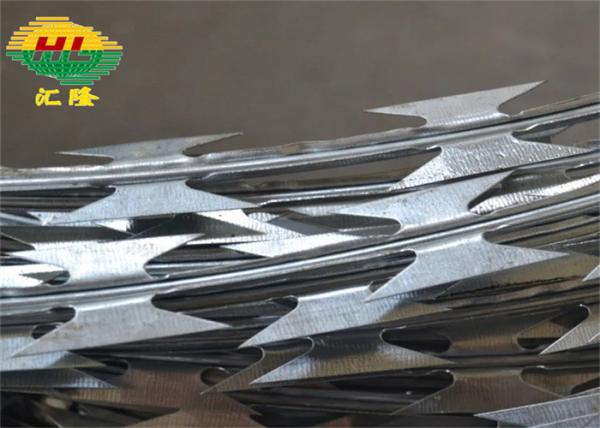 Bto-22 diâmetro sanfona não de oxidação da bobina do arame farpado 450mm